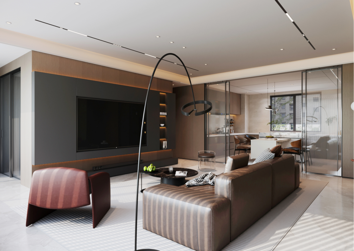 星耀閱海169㎡ | 驚艷！黑棕色系的意式極簡不顯壓抑反而通透敞亮？！
