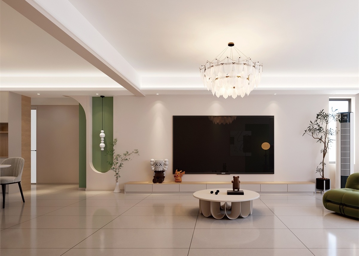 中海河山郡 | 133㎡輕法式浪漫，『奶油白+薄荷綠』美的剛剛好！